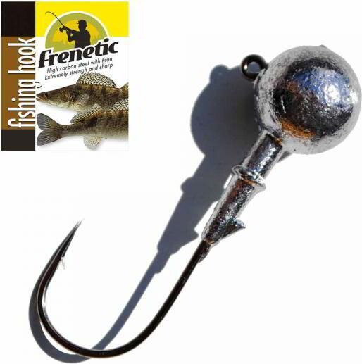 Frenetic Jig ezüst gumihalas twisteres jigfej 1 5g, 5db/csomag