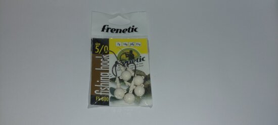 Frenetic Fehér Jig, 5g, 2/0, 5db/csomag