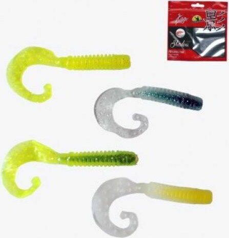 FRENETIC TWISTER, Zöld / áttetsztő, 7,5cm, 5db/csomag