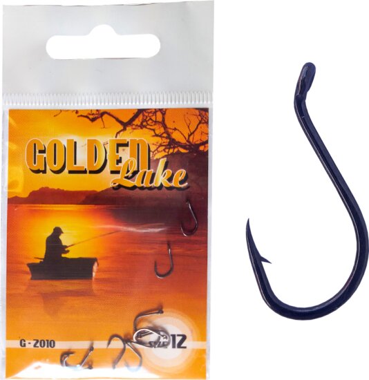 Golden Lake horog, 14, black nickel, 10db/csomagolás