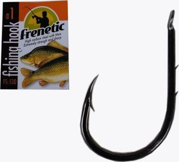 Frenetic FS530 élő csalis fekete lapkás horog 4, Black Nikkel, 10db/csomag