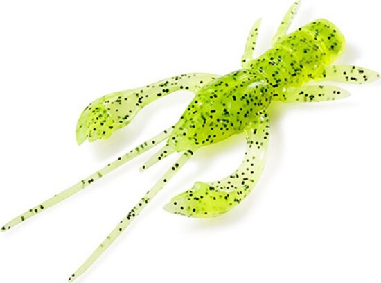 Fishup_Real Craw 2" 7Pcs., 055 - Chartreuse/Black