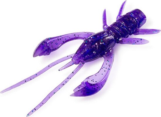 Fishup_Real Craw 2" 7Pcs 060 - Dark Violet/Peacock & Silver