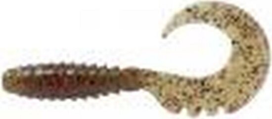 Fishup_Fancy Grub 2" 10Pcs. 045 - Green Pumpkin/Red & Black