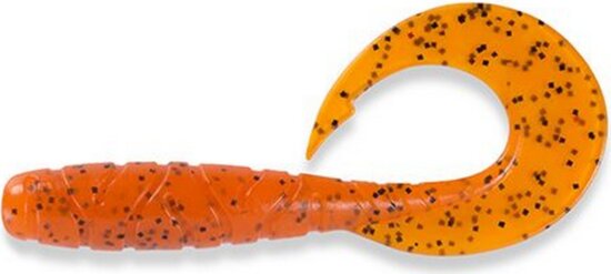 Fishup_Fancy Grub 2.5" 10Pcs.049 - Orange Pumpkin/Black