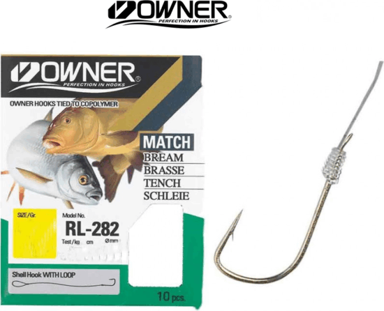 Előkötött keszegező horog RL-282 - 18 / 0,12 mm