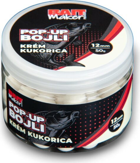 BAIT MAKER Pop Up Bojli 12 mm Krém kukorica 50 g
