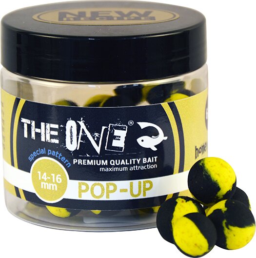 The One Pop Up Honey&Halibut 14-16 mm Black - Yellow