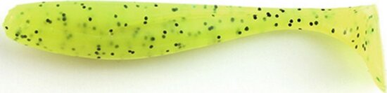 Fishup_Wizzle Shad 2" 10Pcs.055 - Chartreuse/Black