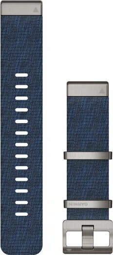 Garmin Óraszíj 22 mm indigókék nylon, ezüst csat (Jacquard szövet) (QuickFit) MARQ