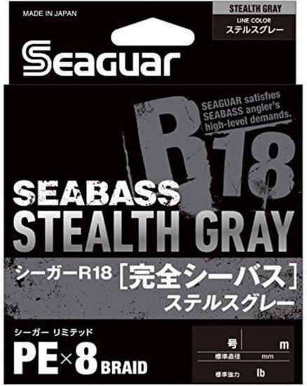 Seaguar R18 Kanzen Seabass Stealth Gray 150M 0.6Gou