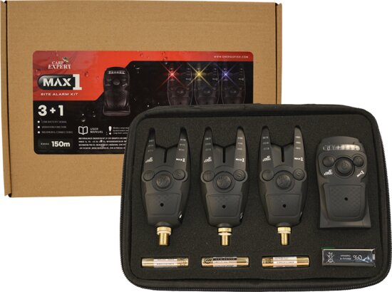 Carp Expert Max1 Bite Alarm 3+1 Piros,Sárga, Kék