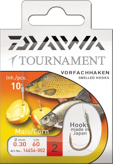 Daiwa Tournament horog kukoricához (gold, 60cm, #6, 0.25mm, 10db)