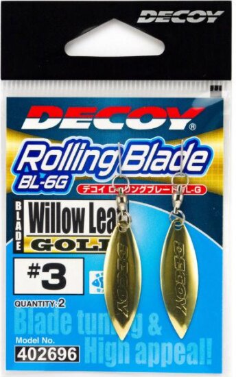 Spinner Blade Forgóval Decoy Bl-6G Willow Leaf Gold 2