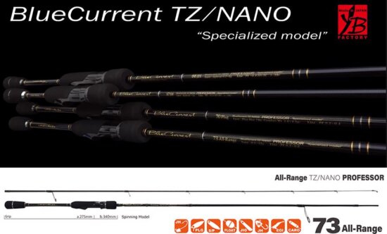 Yamaga Blanks Blue Current 73All Range Tz-Nano Professor 2.22m 0.5-12g Fuji Titanum Torzite