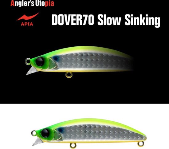 Apia Dover 70 Slow Sinking 70mm 10g 10 Lgh Chart Back