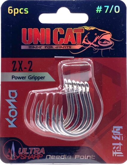 UNI CAT ZX-2 harcsázó Power Gripper méret 7/0 / 6db