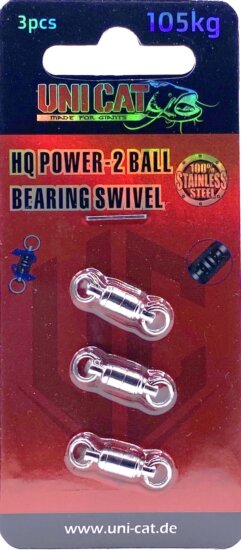 UNI CAT HQ Power -2 Ball Bearing Swivel golyóscsapágyas harcsázó forgó 105kg / 3pcs.