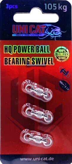 UNI CAT HQ Power Ball Bearing Swivel golyóscsapágyas harcsázó forgó 105kg / 3pcs.