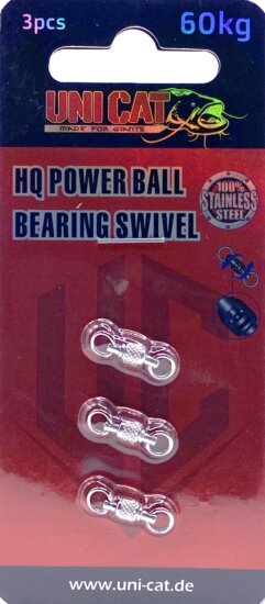 UNI CAT HQ Power Ball Bearing Swivel golyóscsapágyas harcsázó forgó 60kg / 3pcs.
