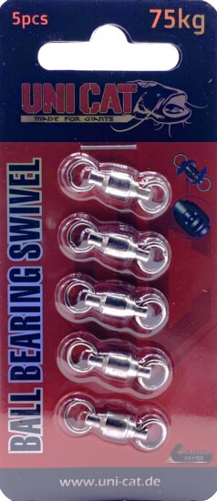 UNI CAT Ball Bearing Swivel golyóscsapágyas harcsázó forgó 75kg / 5pcs.