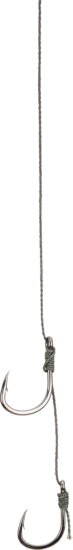 Uni Cat Vencata Hair Rig fonott előkötött dupla harcsázó horog 6/0 + 4/0 / 120cm / 105kg