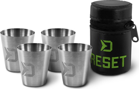 Rozsdamentes acél pohár készlet Delphin RESET 4in1 (4x30ml)