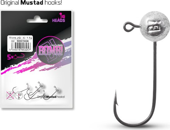 Micro jig fej Delphin BOMB! / 5db (10g-4/0)