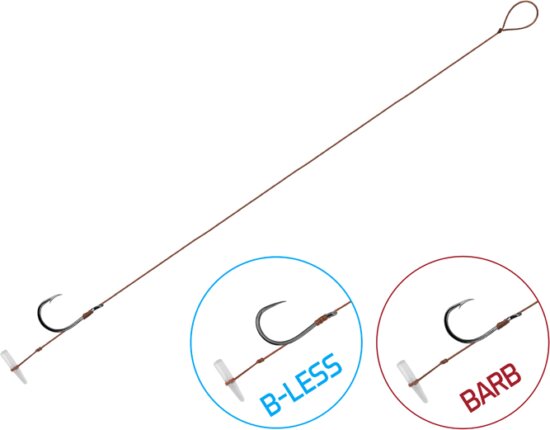 Kötött horog Delphin Proxi Quickstop / 6db (8cm / 0,10mm / BARB #8)