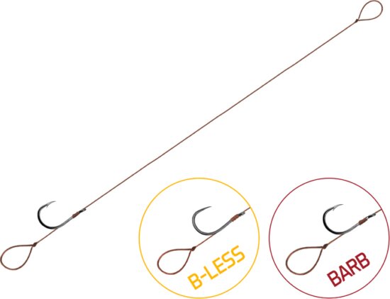 Kötött horog Delphin Proxi Loop / 6db (8cm / 0,10mm / B-LESS #6)