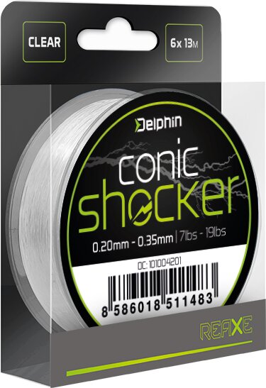 Kónuszos dobó előke Delphin Conic SHOCKER REAXE / 6x13m (0.20mm-0.35mm)