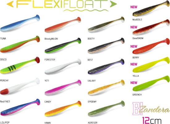 Gumihal Delphin ZANDERA FlexiFLOAT UVs / 5db (12cm/CANDY)