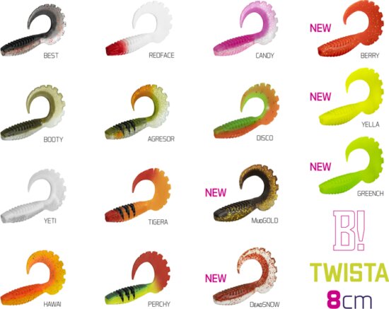 Gumihal Delphin TWISTA UVs / 5db (8cm/DISCO)