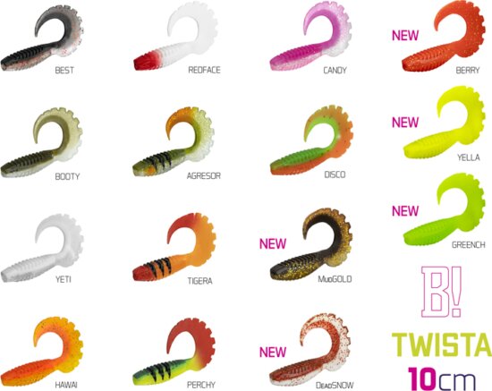 Gumihal Delphin TWISTA UVs / 5db (10cm/RedFACE)