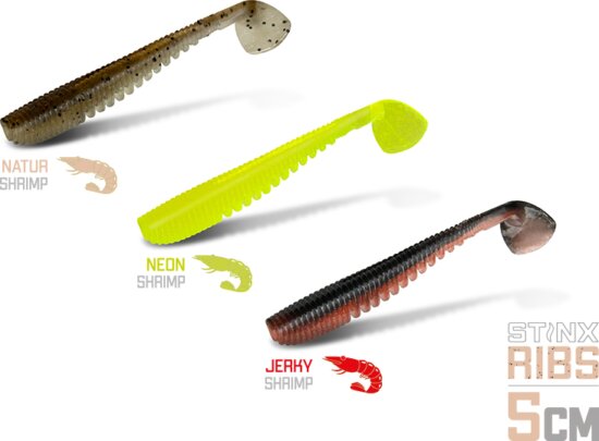 Gumihal Delphin B! StinxRIBS Shrimp / 20db (5cm / JERKY)