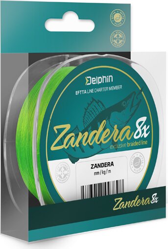 Delphin ZANDERA 8 / fluo zöld (0,18mm 14,6kg 150m)
