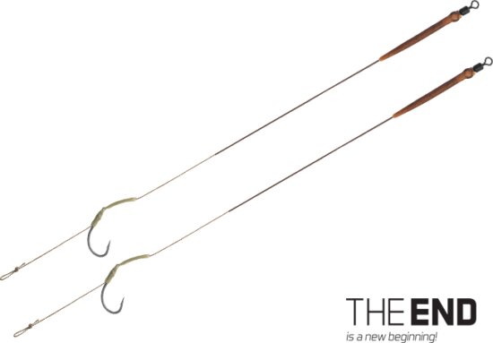 Delphin THE END Skin rig kötött horog / 2db (20cm/25lbs/#6)