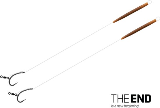 Delphin THE END D-Rig kötött horog / 2db (20 cm / 17lbs / #6)