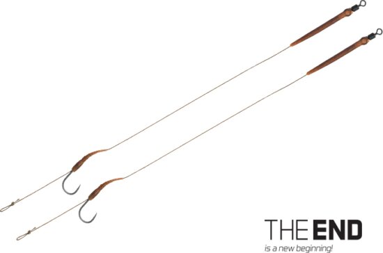 Delphin THE END Boilie rig kötött horog / 2db (20cm/25lbs/#4)