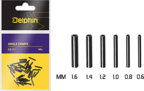 Delphin Single CRIMPS /40ks (0.8mm)