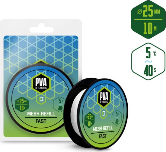 Delphin PVA n’tastic tartalék háló / 10m (keskeny - 25 mm / gyorsan oldódó)