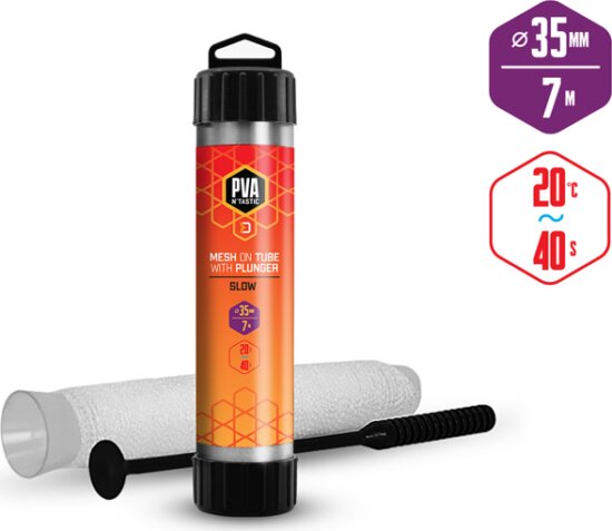 Delphin PVA n ́tastic háló töltőcsőn + tömő / 7m - 35mm (35mm (széles) / lassan oldódás)