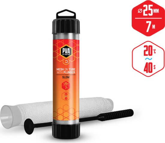 Delphin PVA n ́tastic háló töltőcsőn + tömő / 7m - 25mm (25mm (keskeny) / lassan oldódás)