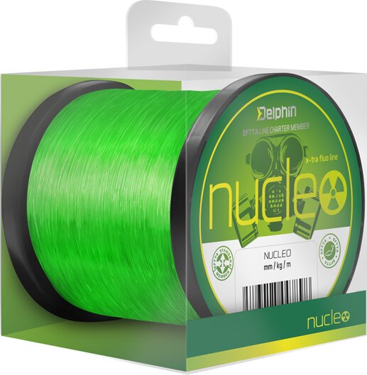 Delphin NUCLEO pontyozó horgászzsinór / fluo zöld (0,28mm 6,4kg 26000m)