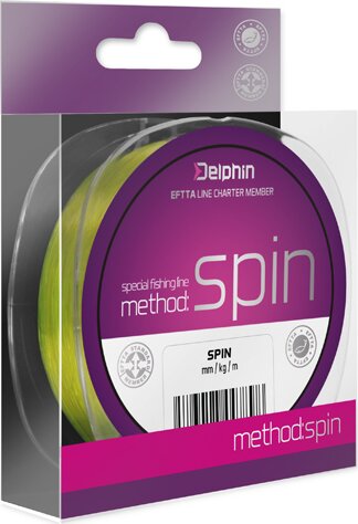 Delphin METHOD SPIN sárga (0,14mm 1,8kg 150m)