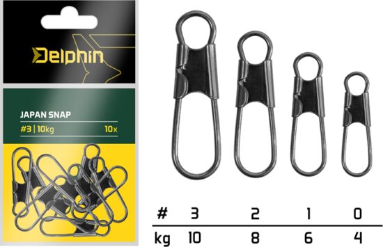 Delphin Japan snap kapocs / 10db (#0/4kg)