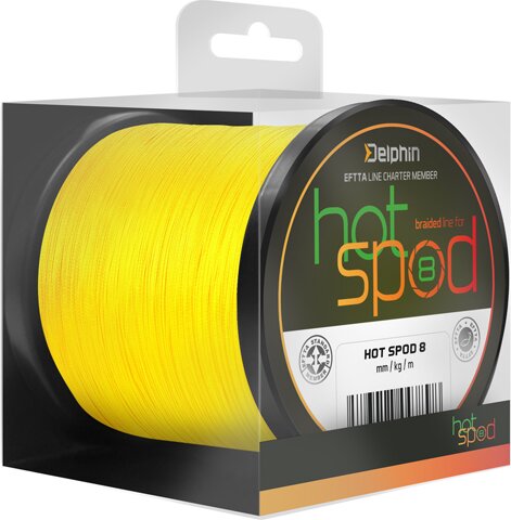 Delphin HotSPOD 8 / sárga (0,14mm 9,6kg 300m)
