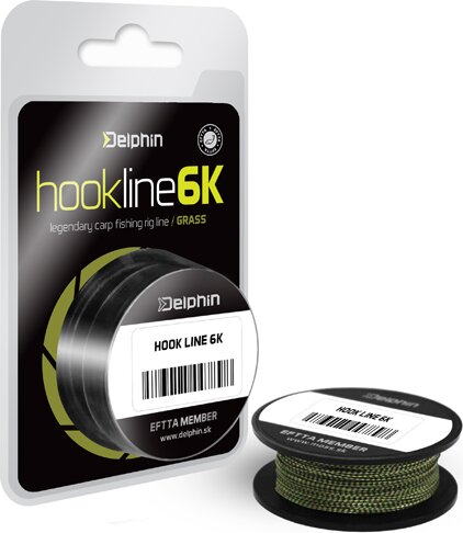 Delphin HOOKLINE 6K grass (35lbs 20m)