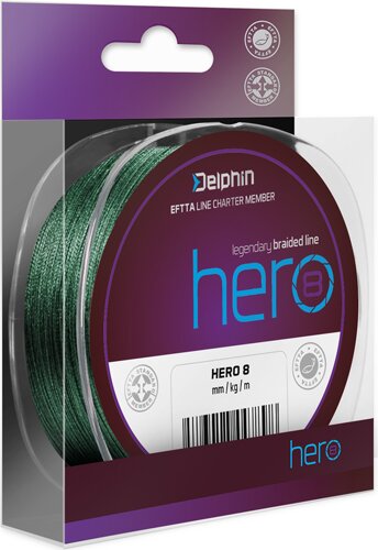 Delphin HERO 8 / zöld (0,12mm 8,2kg 117m)