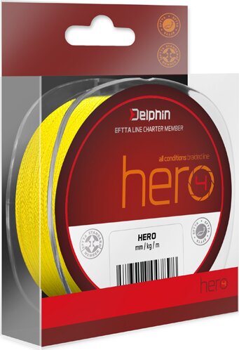 Delphin HERO 4 / fluo sárga (0,40mm 30,1kg 117m)